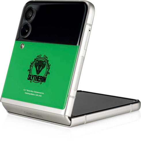 Wizarding Worlds Harry Potter Slytherin Illustration Galaxy Z Flip3 5G Skin